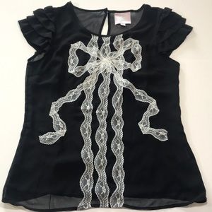 Romeo & Juliet Couture black bow top